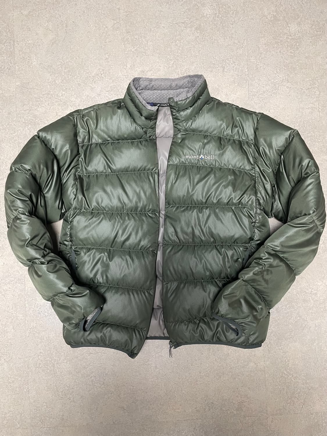 빈티지 몽벨 라이트 알파인 구스 다운 패딩 자켓 올리브 카키 상품이미지2