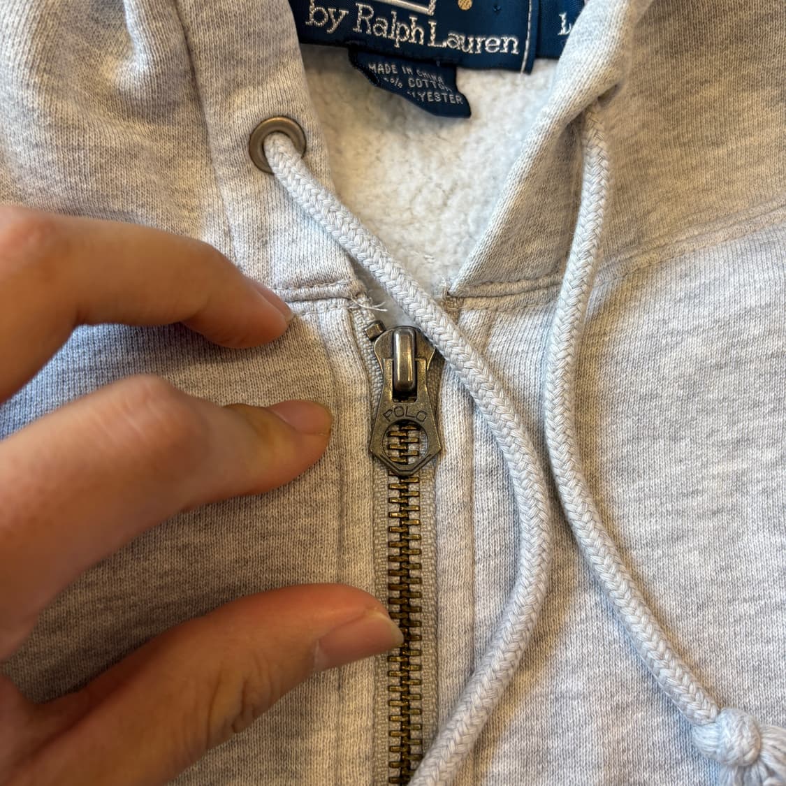 폴로 그레이 후드 집업 자켓 상품이미지8