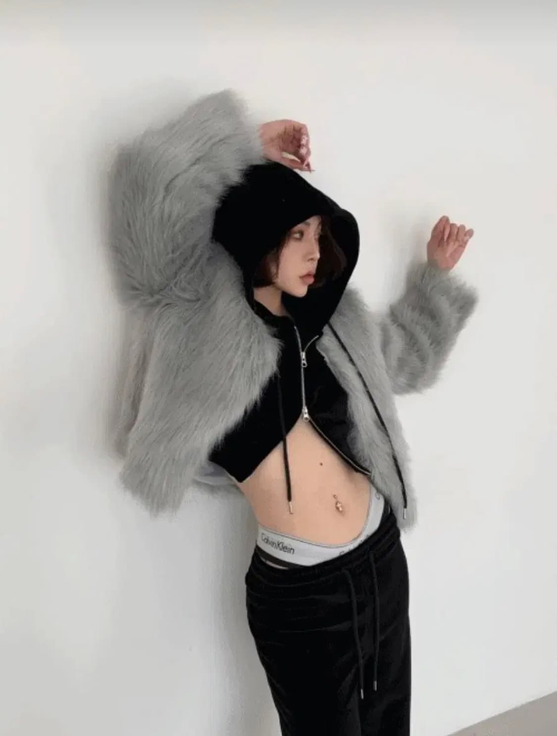 오도어 제시 퍼자켓 그레이 상품이미지1