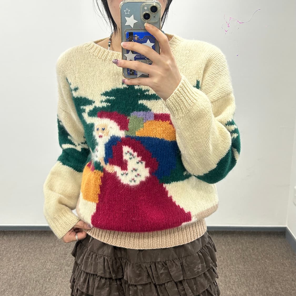 Susan bristol 핸드메이드 크리스마스 산타 울 스웨터  상품이미지2