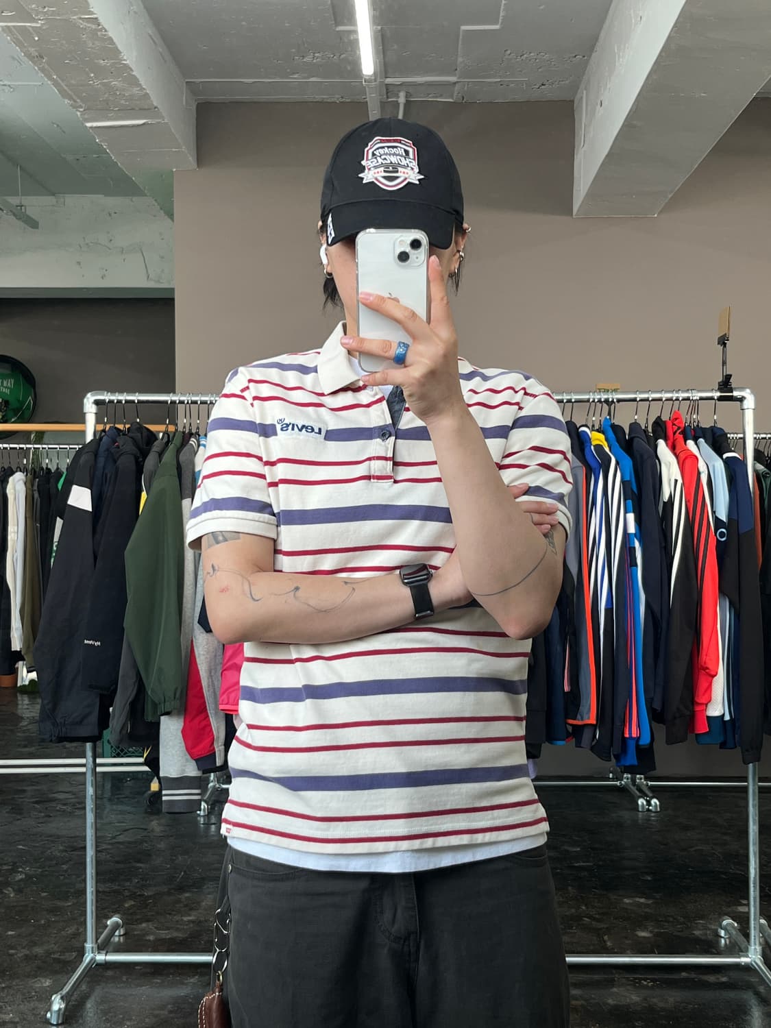 LEVI'S 스트라이프 카라 반팔 티셔츠 상품이미지6