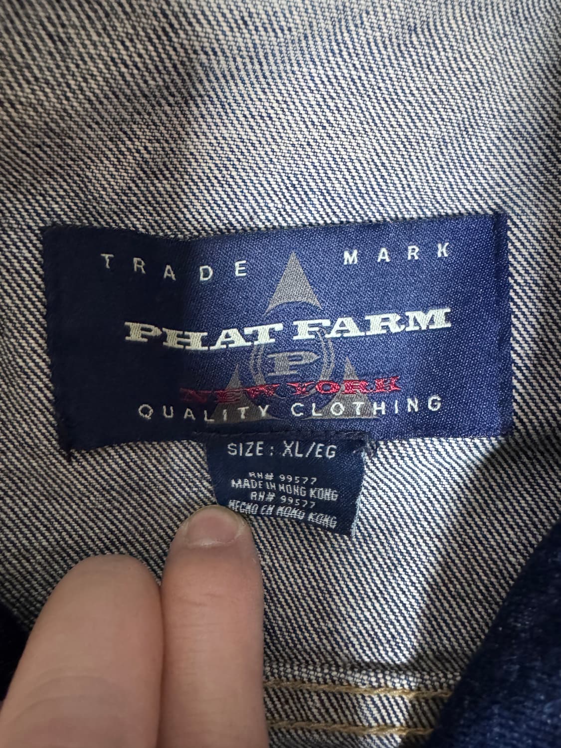 빈티지 90s 팻팜 PHAT FARM 데님 자켓 XL 상품이미지3