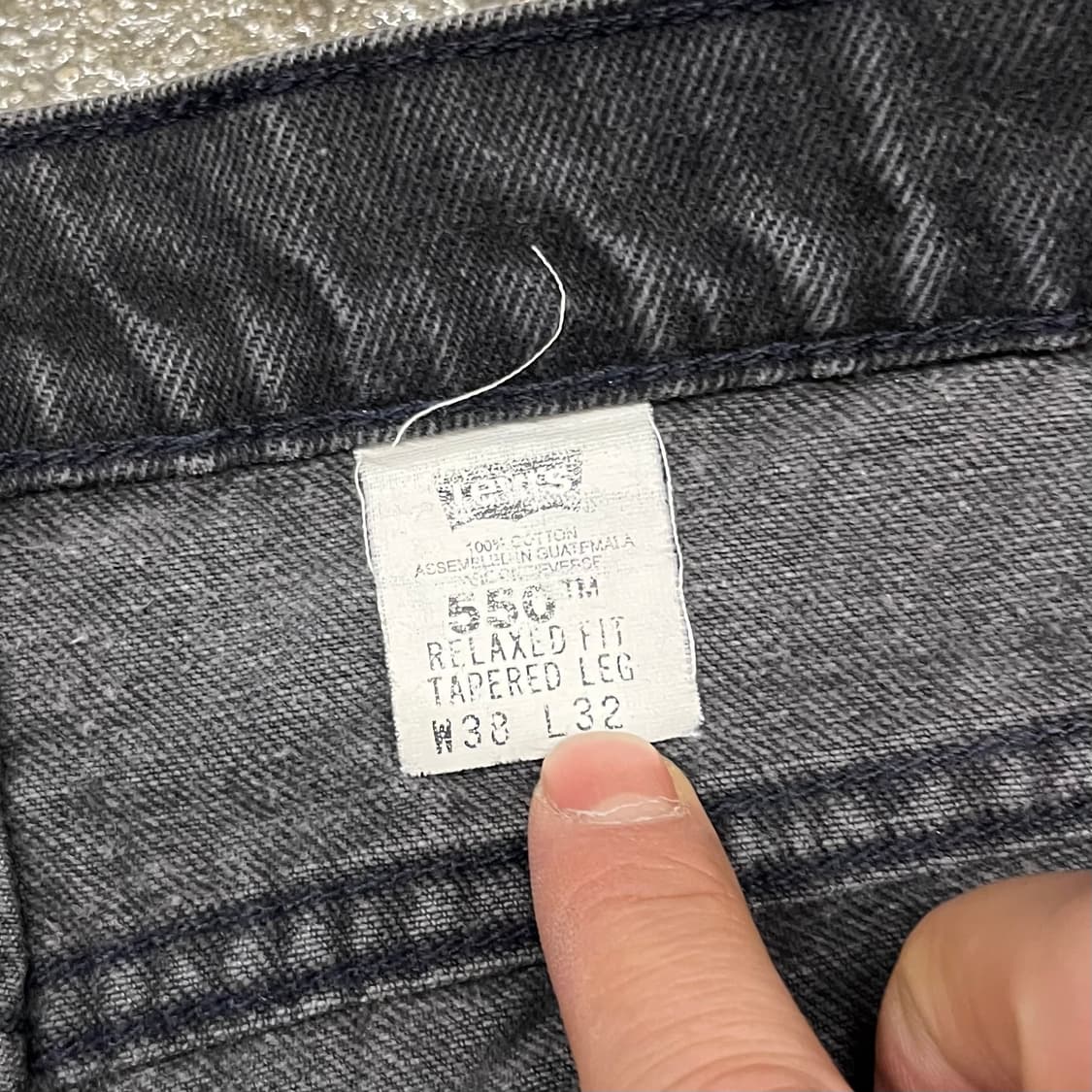 90s 리바이스550 오렌지탭 블랙진 (36“) 상품이미지7