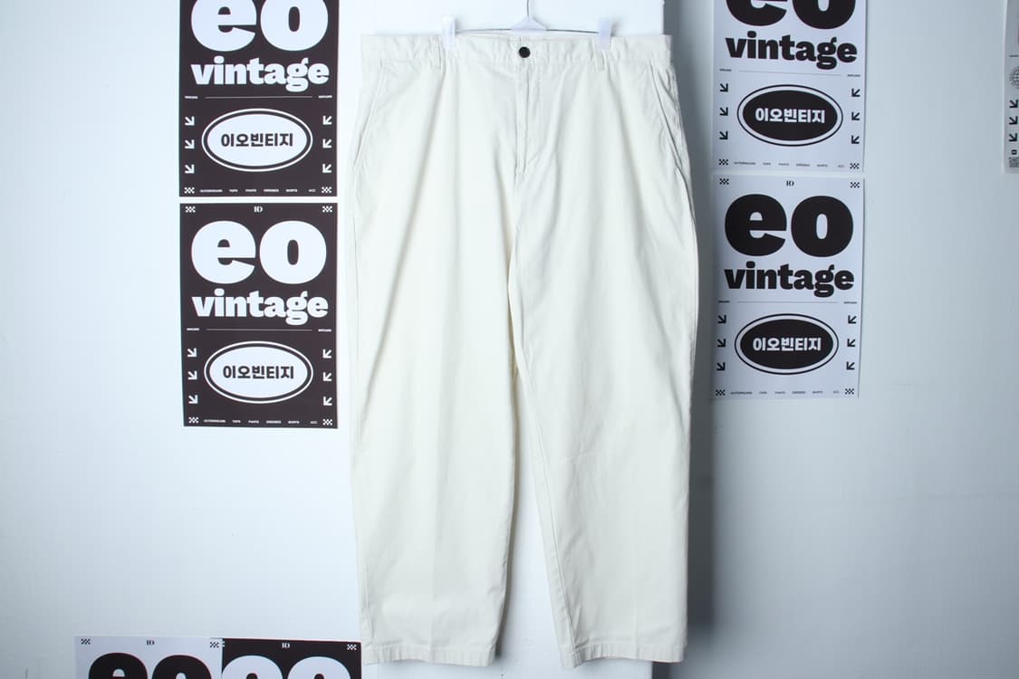 (4XL) 무신사 스탠다드 면바지 팬츠 빅사이즈 화이트 무지-P10203 상품이미지2