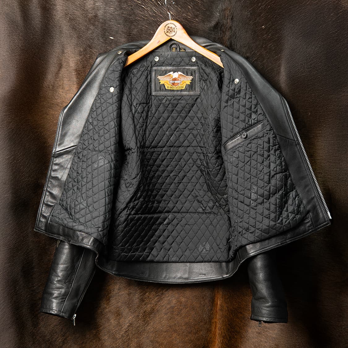 [44R] 90s 할리데이비슨 레더 더블라이더 자켓 블랙  상품이미지10