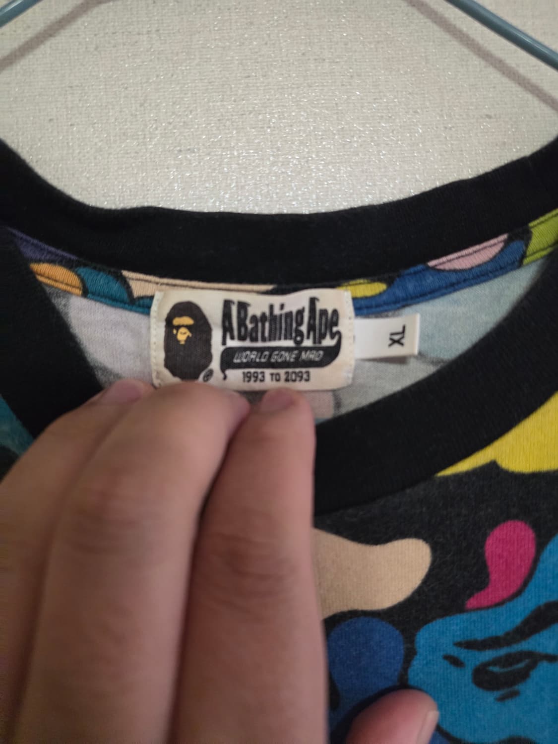 [XL] 베이프 멀티 풀카모 컬리지 반팔티 상품이미지3