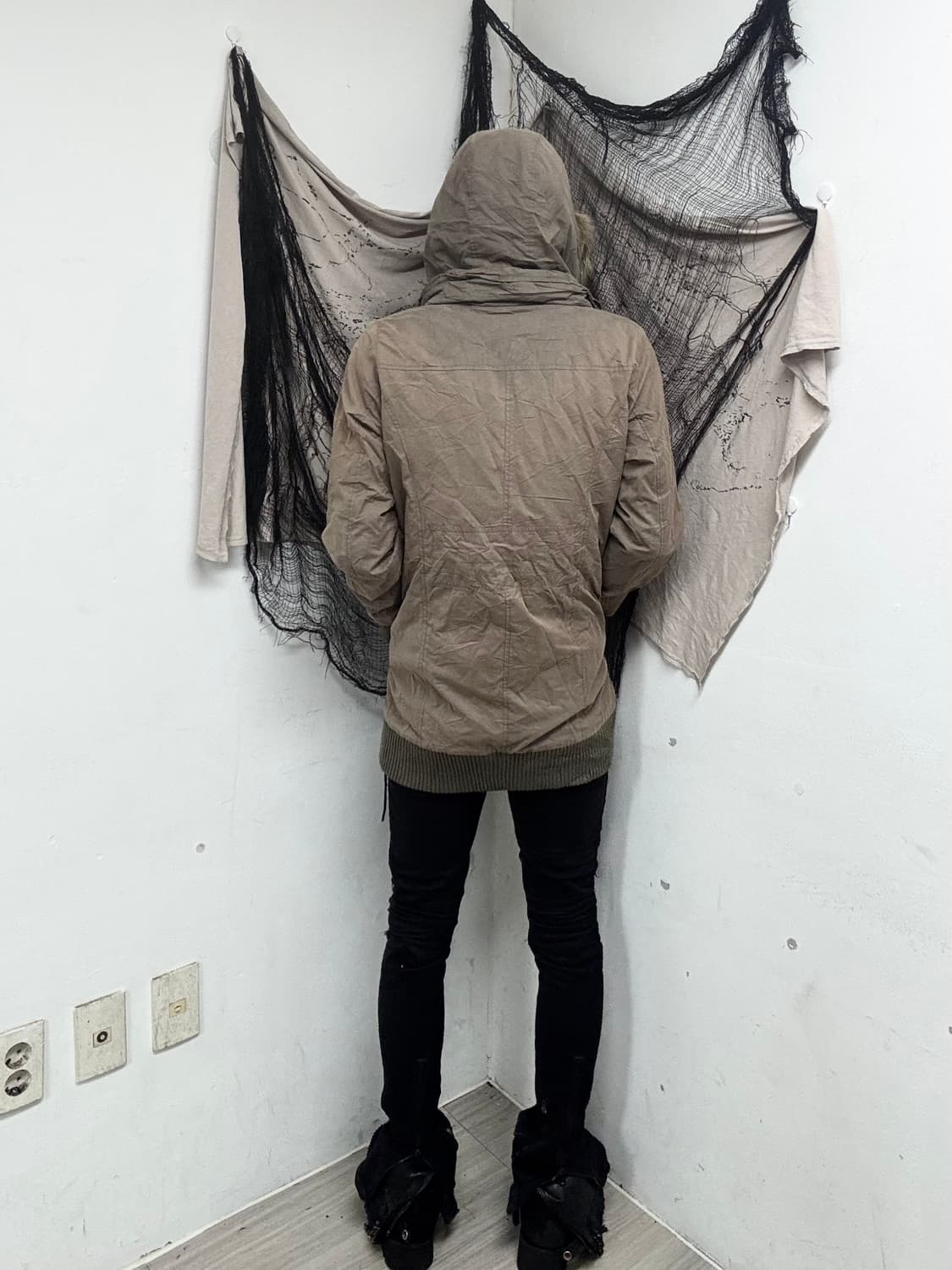 [COLZA]Grunge Mood Fur Khaki Parka 상품이미지4