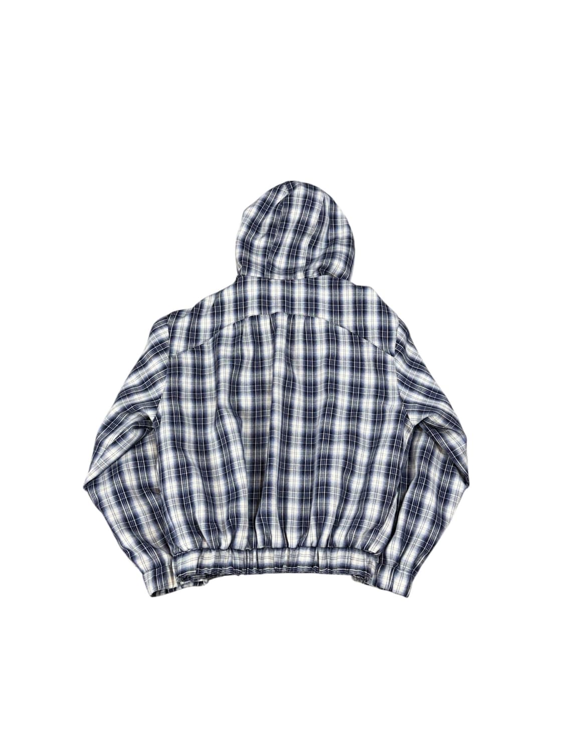 애즈카키(ASKHAKI) 셔링 후드 체크 자켓 상품이미지5