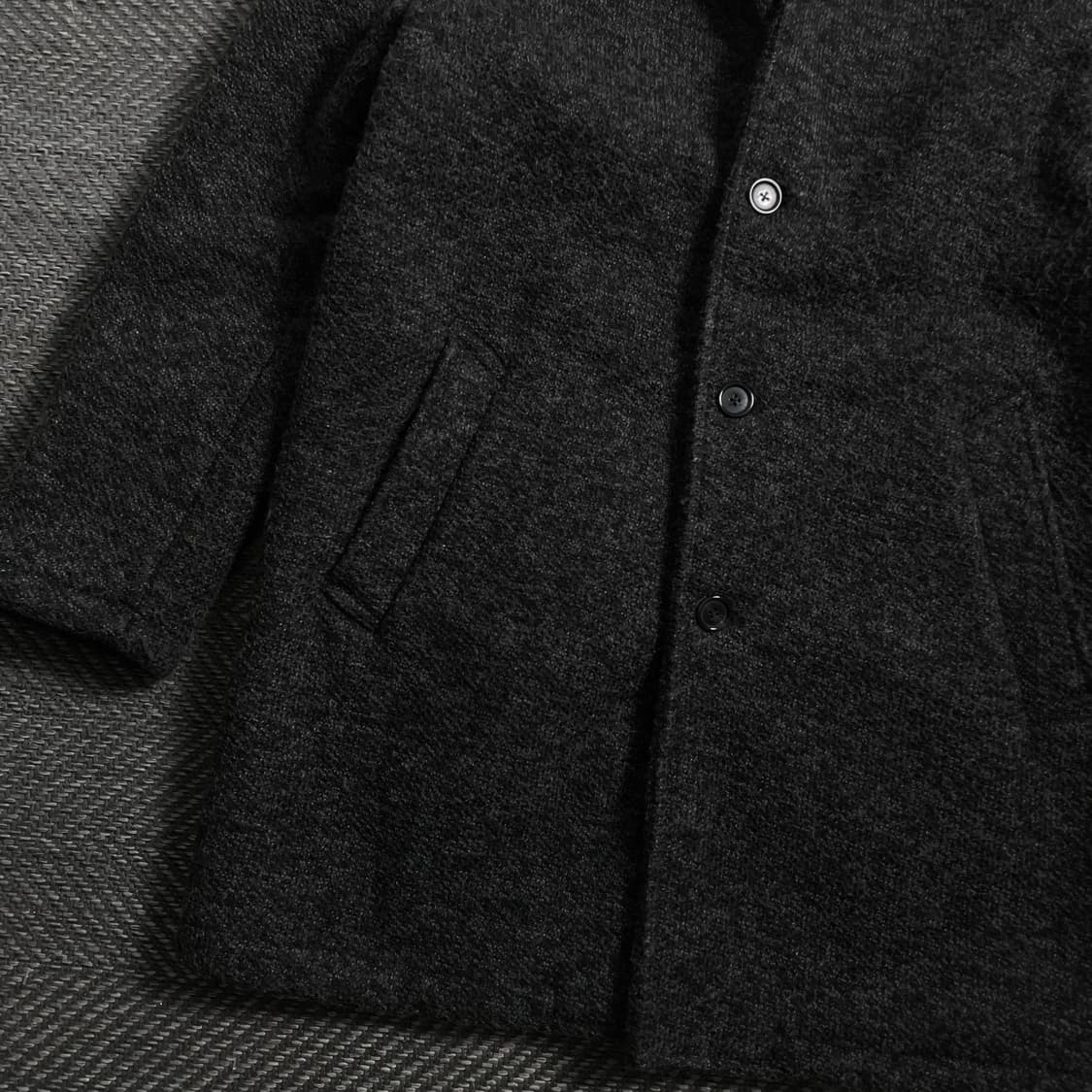 빈티지 트위드 오버핏 싱글 발마칸 코트o 4341 상품이미지3