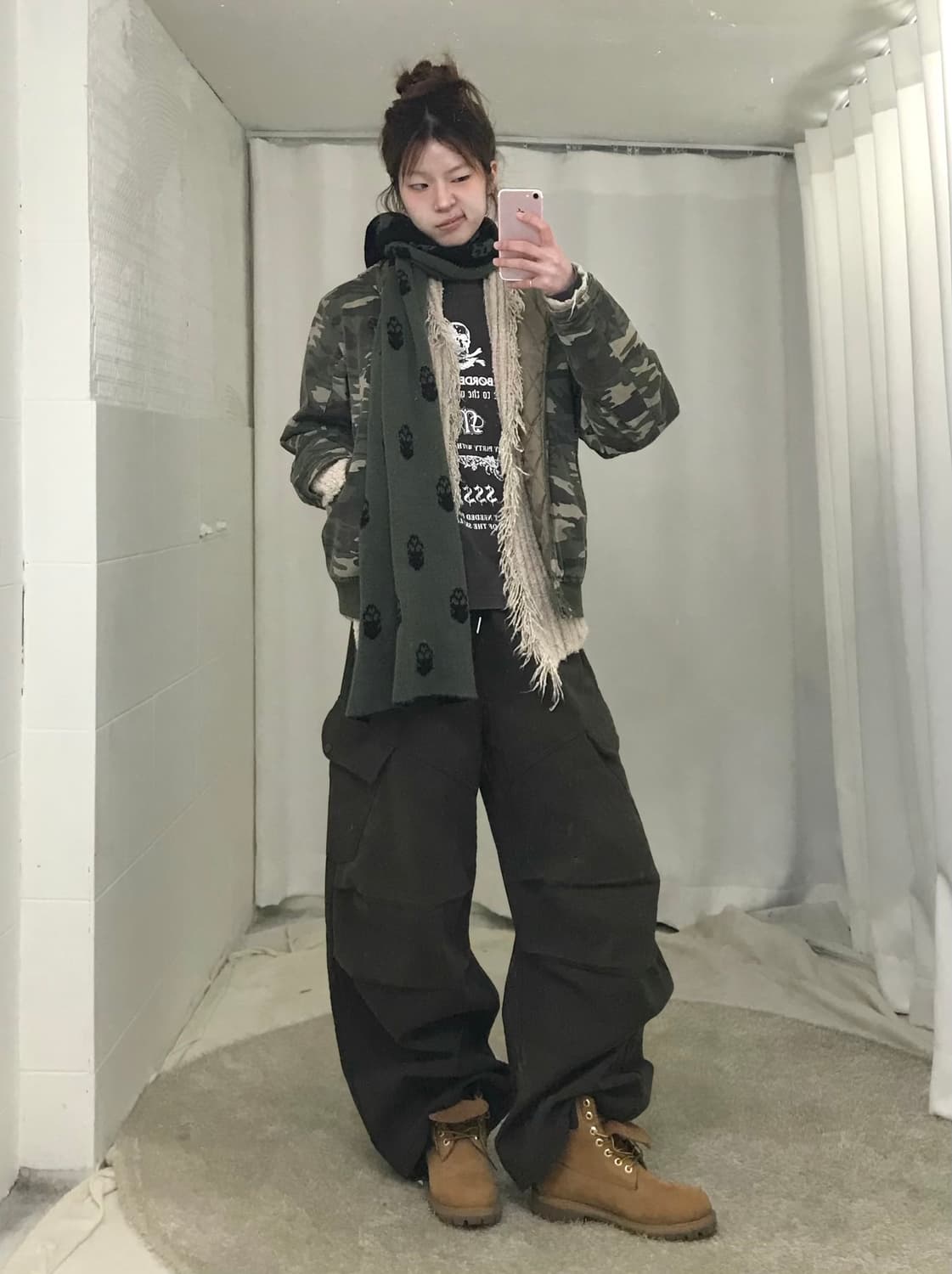 빈티지 카모 스컬 스트릿 그런지 힙 코디 세트 상품이미지1