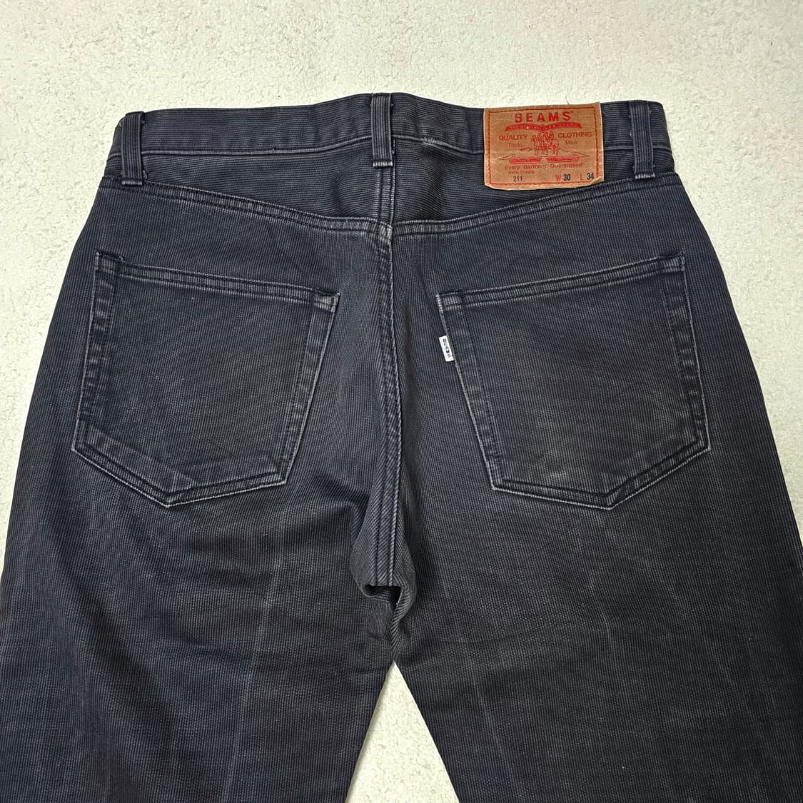 30 빔즈 211 블랙 코튼 팬츠 30/34 사이즈 상품이미지5