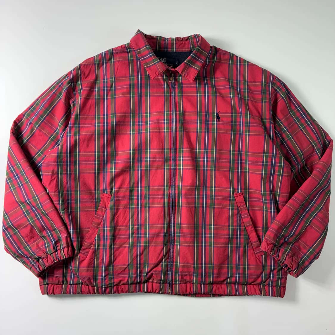 Polo  폴로 랄프로렌 90,s 자수 코튼 체크 스윙탑 자켓  상품이미지2