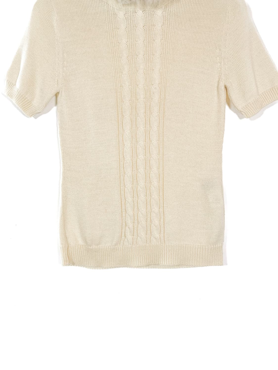 빈티지 폭스퍼 반팔 니트 상품이미지4