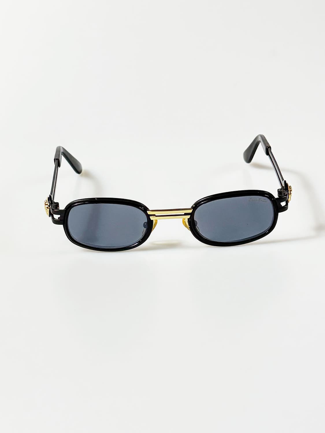 LOUIS SASA 블랙 골드 오벌 프레임 빈티지 선글라스 상품이미지2