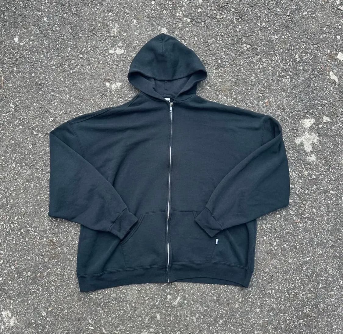 빈티지 00s 러셀 후드집업 블랙 - XXL 상품이미지1
