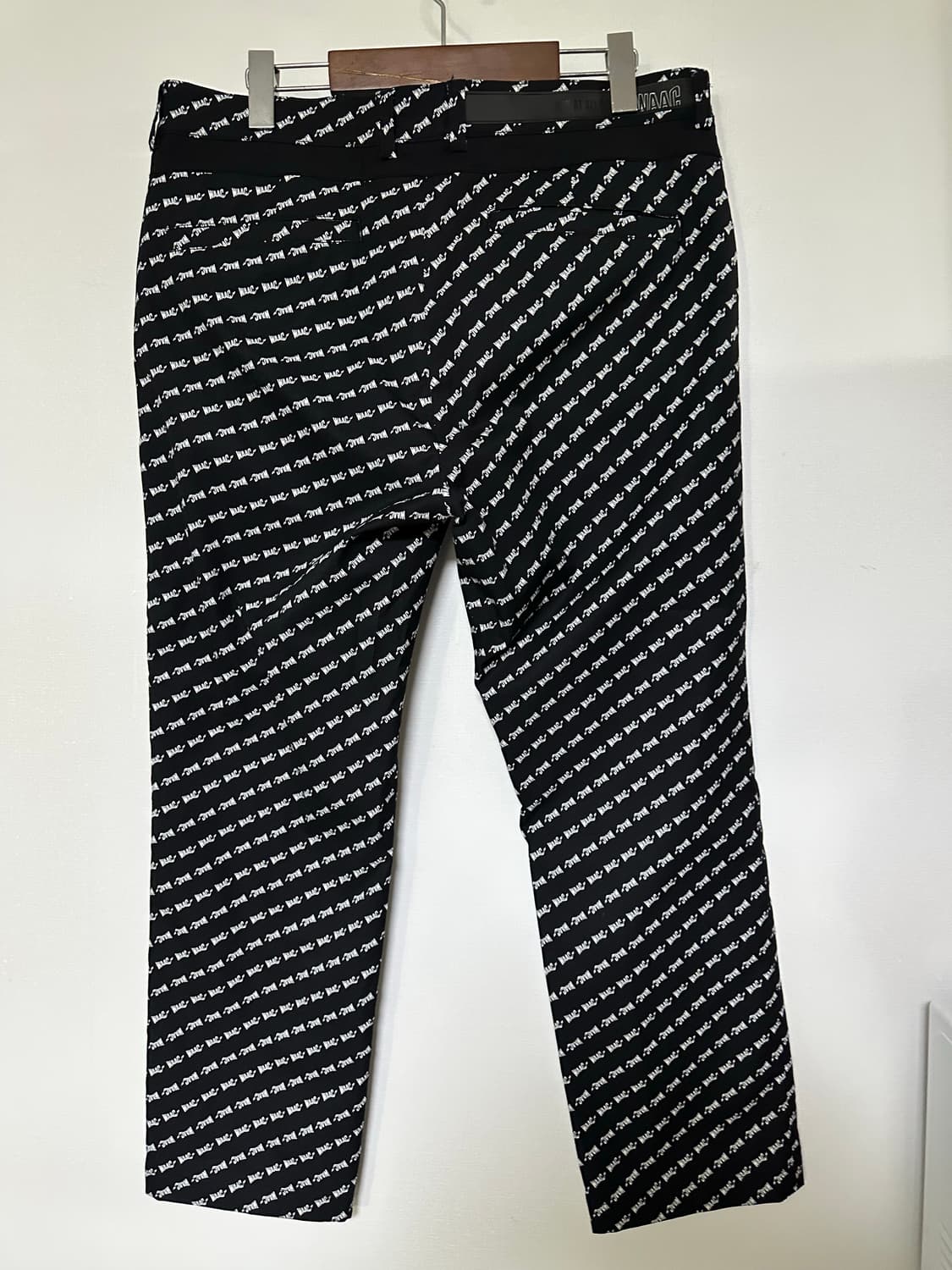 WAAC 로고 패턴 바지 블랙 상품이미지3