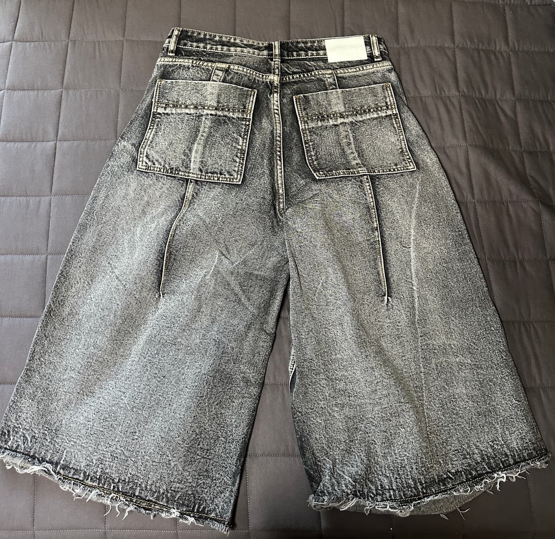 DNSR 멀티 다트 버뮤다 데님 팬츠 블랙 L 상품이미지2