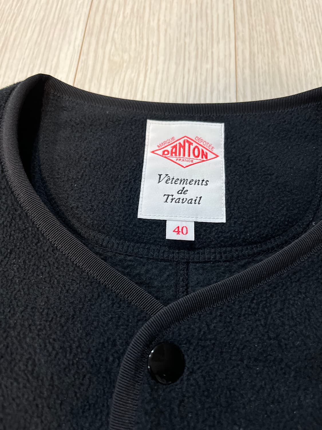 단톤 플리스 가디건 블랙 상품이미지3