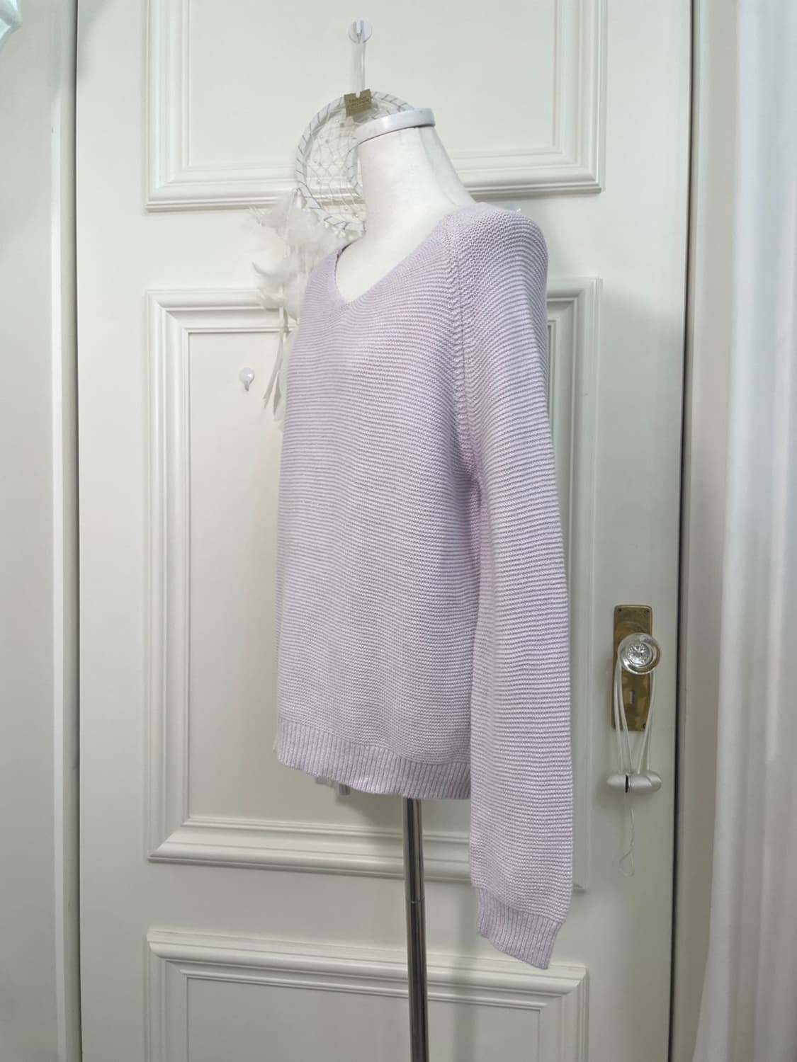 lavender glitter basic spring knit top 상품이미지2
