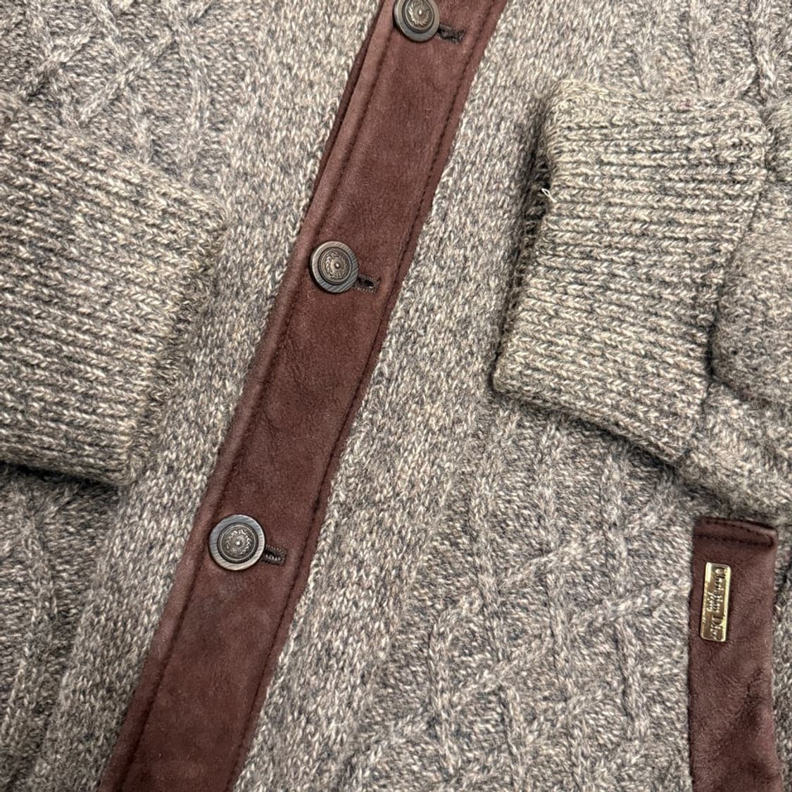 [정품/100] 크리스챤 디올 브라운 케이블 니트 자켓 상품이미지3