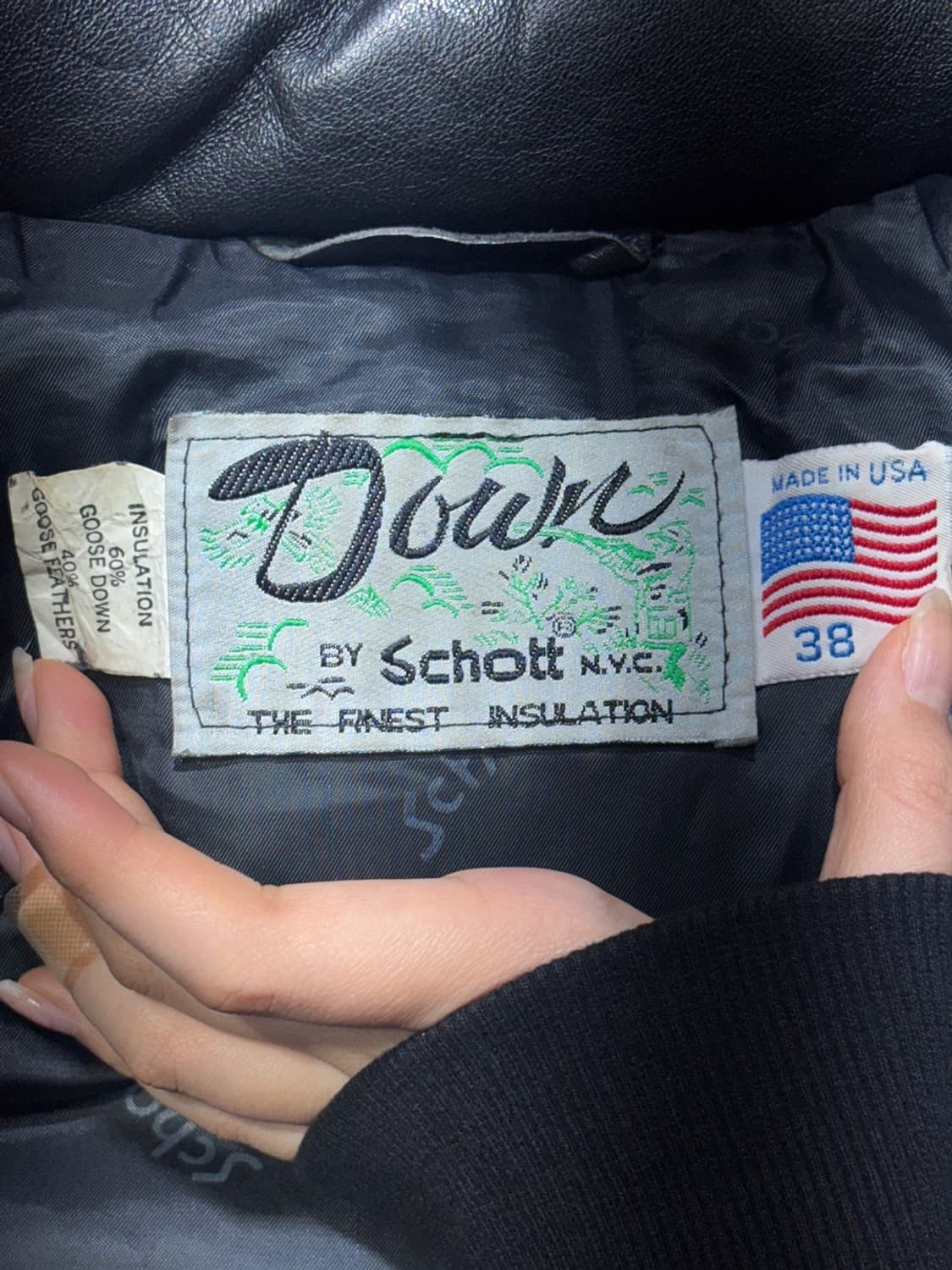 schott 구스다운 가죽패딩 상품이미지9