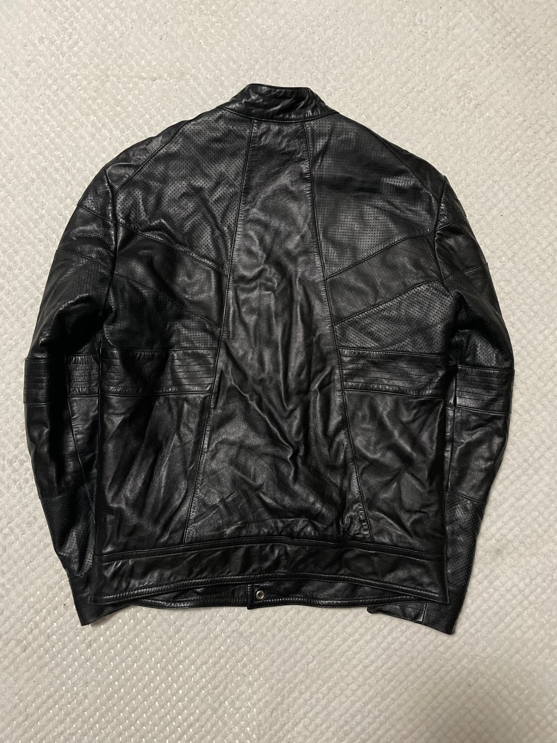 광희시장 웨스턴 무드 양가죽 절개 레더 바이커 자켓 상품이미지2