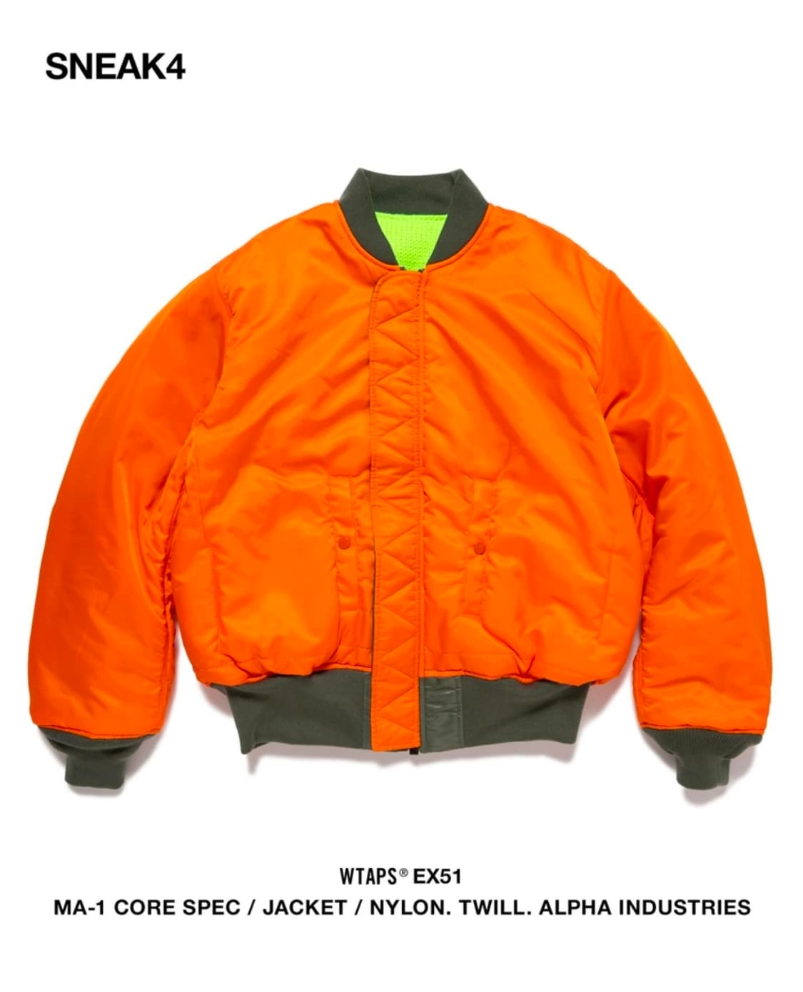 Wtaps x Alpha Ma-1 Core spec Olive 상품이미지5