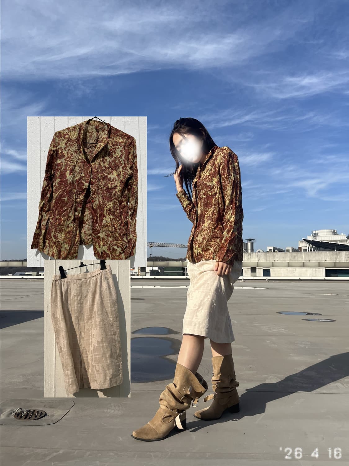 Embroidered Pencil Skirt 자수 펜슬 스커트 상품이미지5