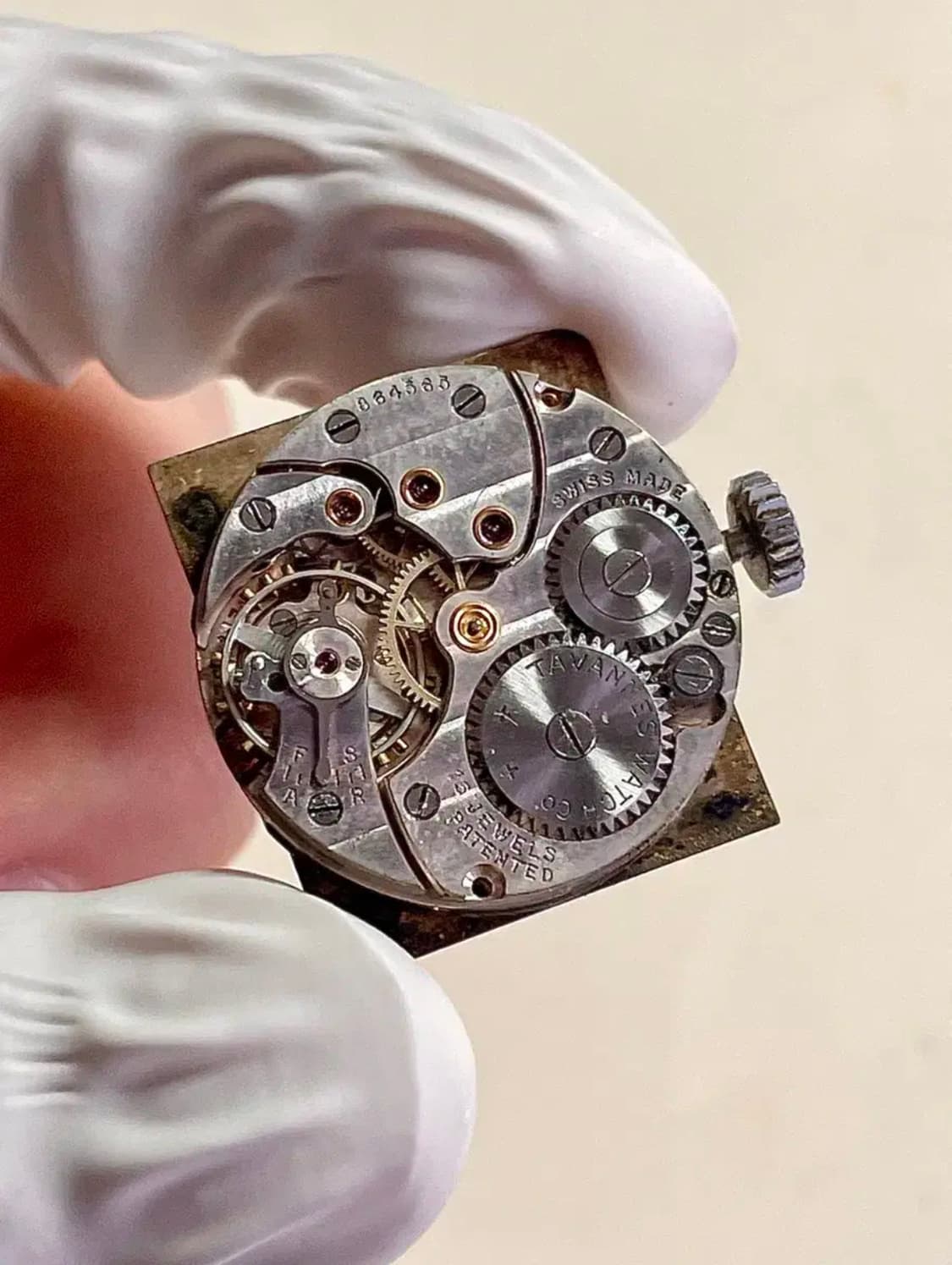 1930년대 빈티지 스위스 탱크 TAVANNES 수동 시계 상품이미지2