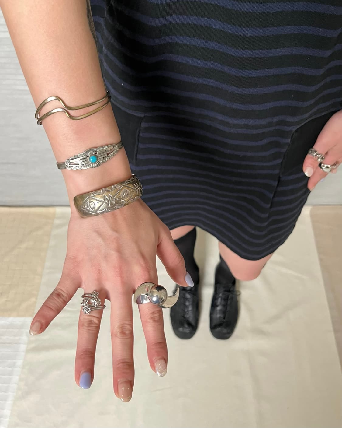 빈티지 925실버 플로럴 반지 925silver floral ring 상품이미지6