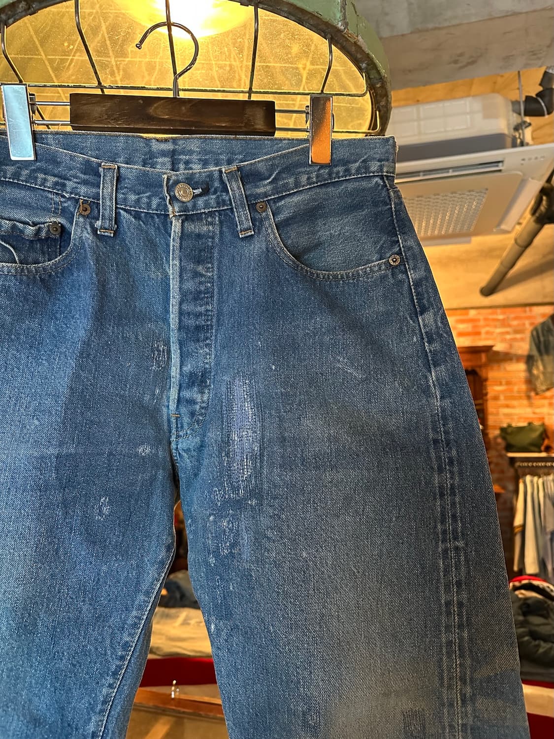 80s USA 빈티지 리바이스 501 66후기 셀비지 데님 팬츠 상품이미지4