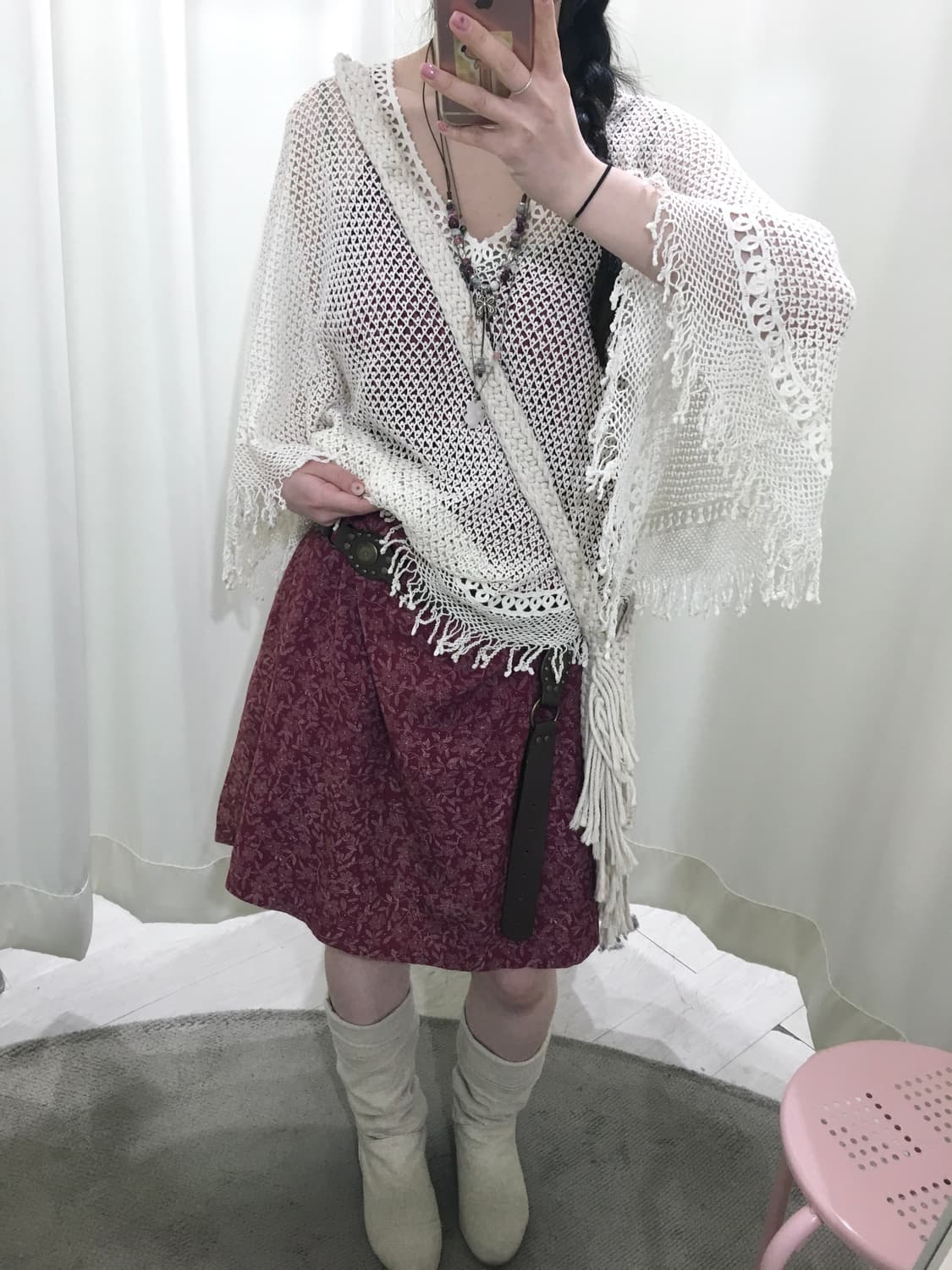 Bohemian crochet cape 상품이미지4