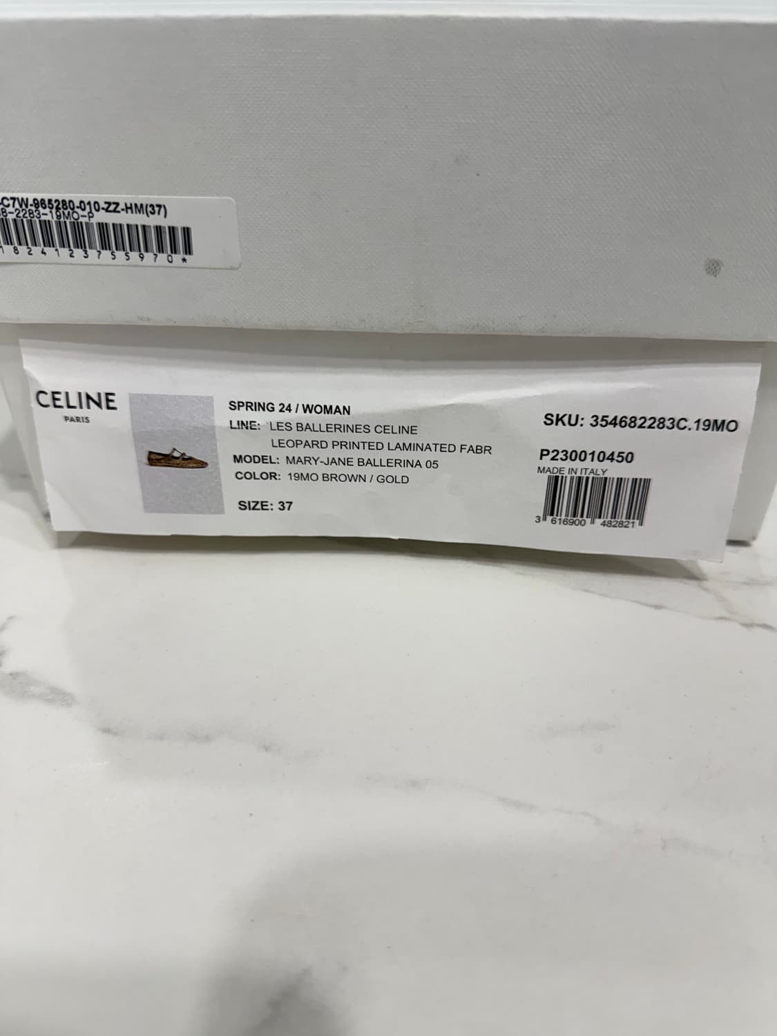 24SS 셀린느 발레리나 레오파드 플랫슈즈 240size 새상품 팝니다. 상품이미지5