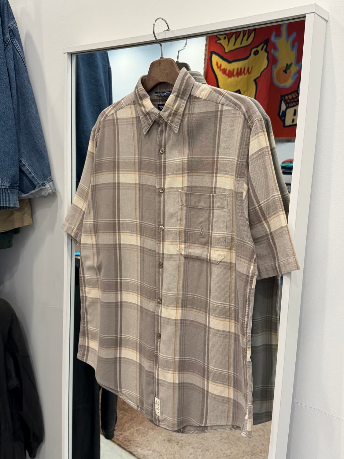 90s Nautica 노티카 올드 체크 반팔 셔츠 상품이미지1