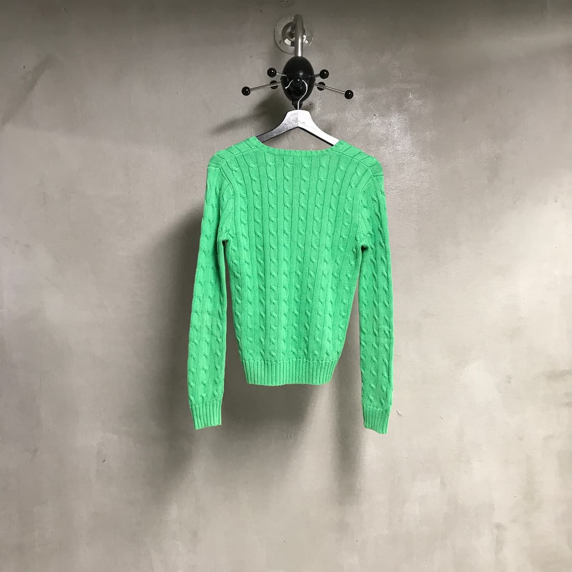 폴로 랄프로렌 케이블 브이넥 니트 그린 M(W) 상품이미지7