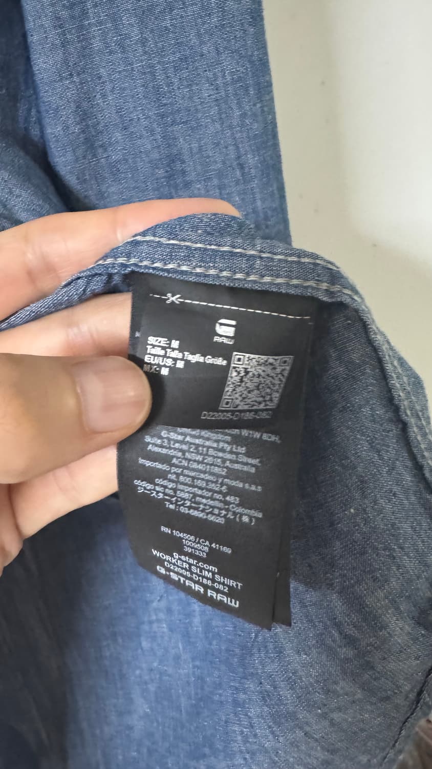지스타 로우 샴브레이 셔츠 상품이미지7