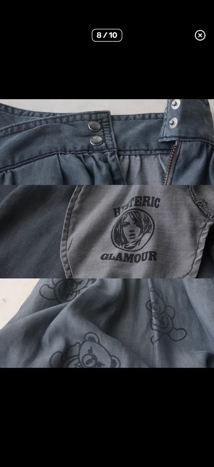 히스테릭 글래머 Blue Fuckbear Skirt 상품이미지8