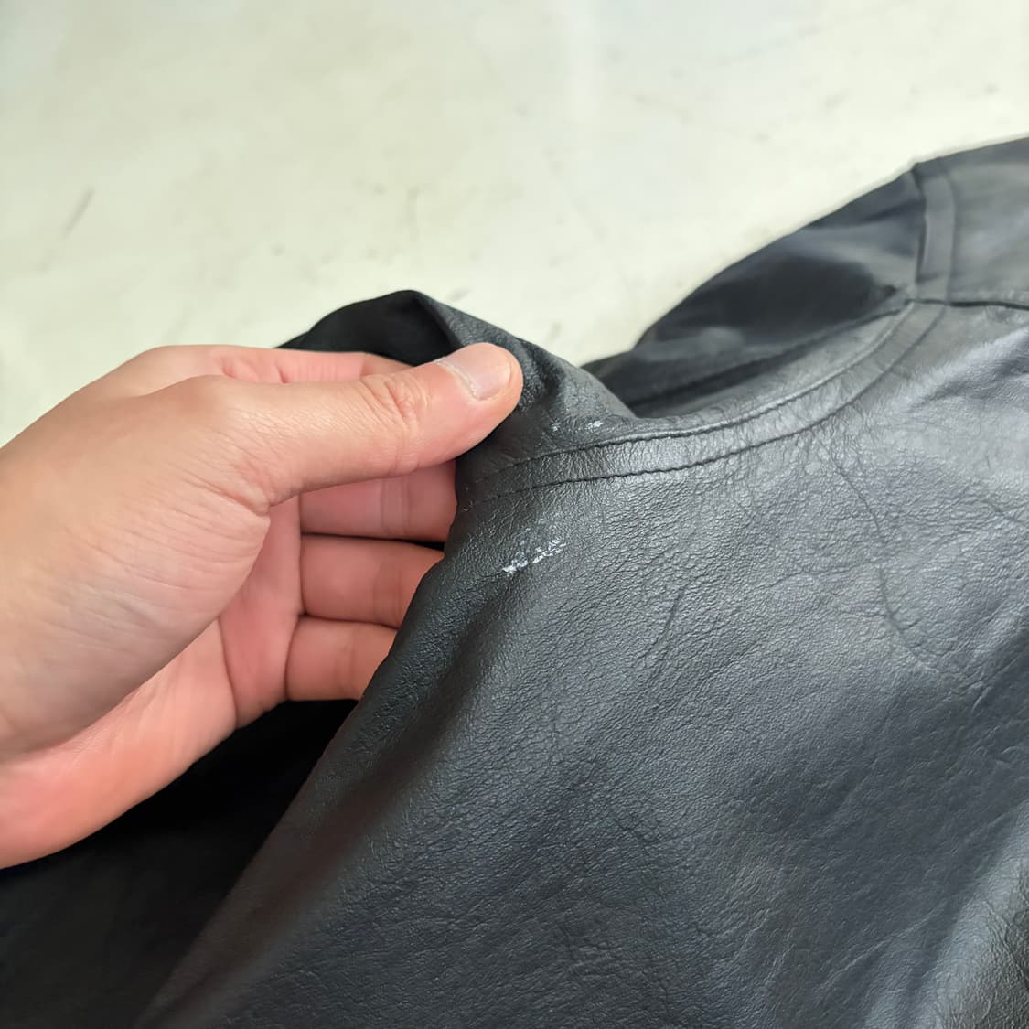 올드 유니클로 빈티지 소가죽 자켓 L 상품이미지10