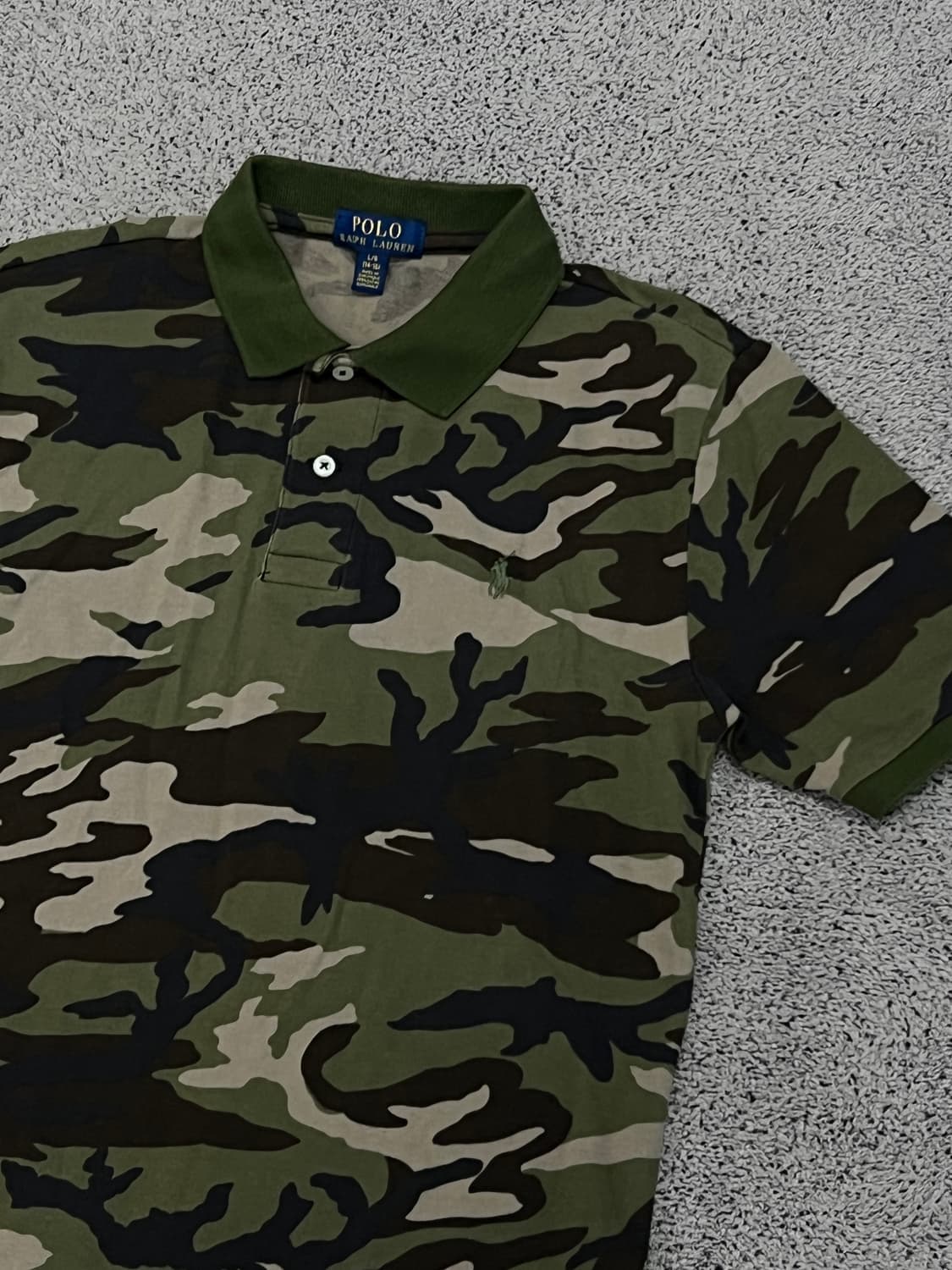 (L) 폴로 랄프로렌 주니어 밀리터리 카모 패턴 키라 티 상품이미지2