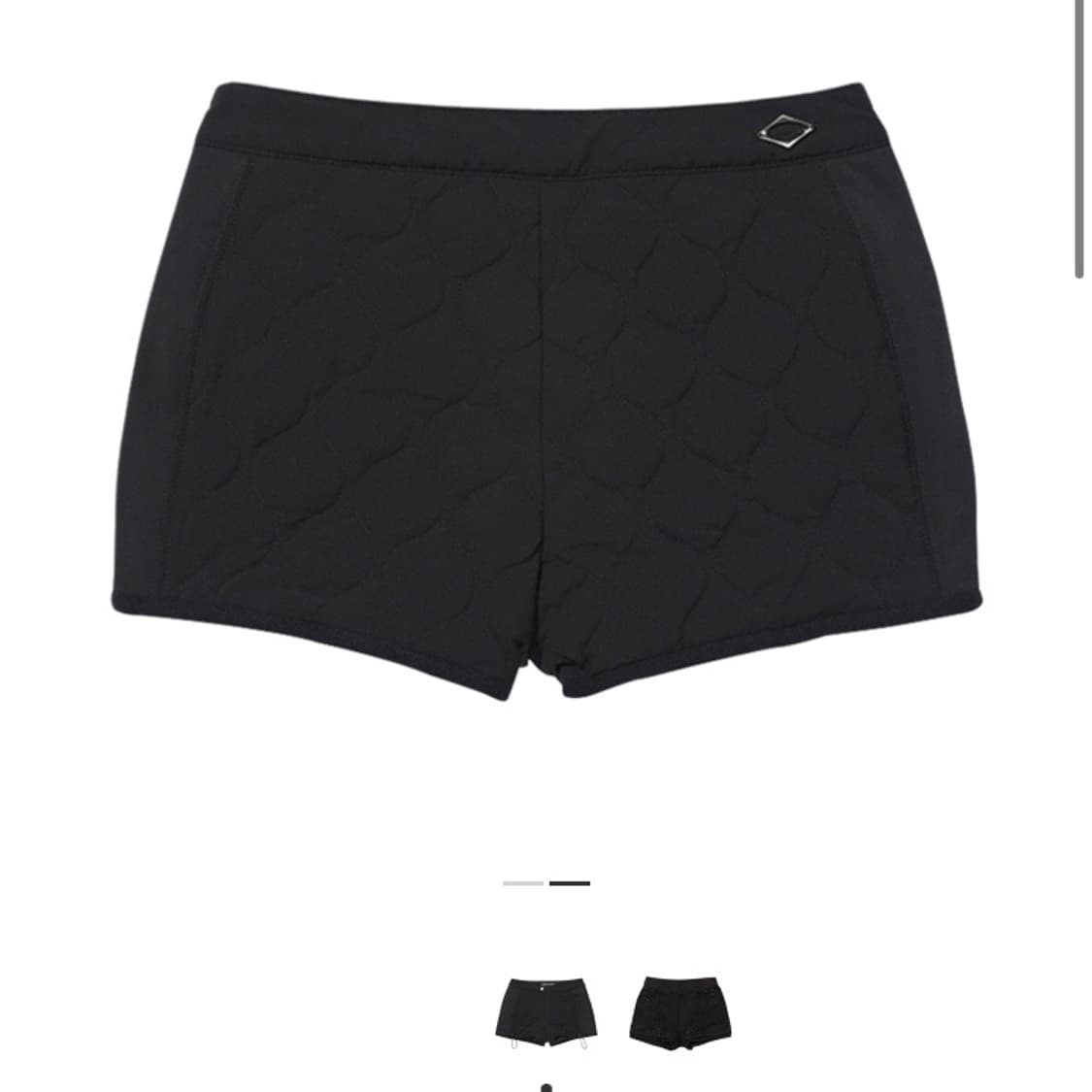 미스치프 퀄티드 쇼츠 블랙 상품이미지2