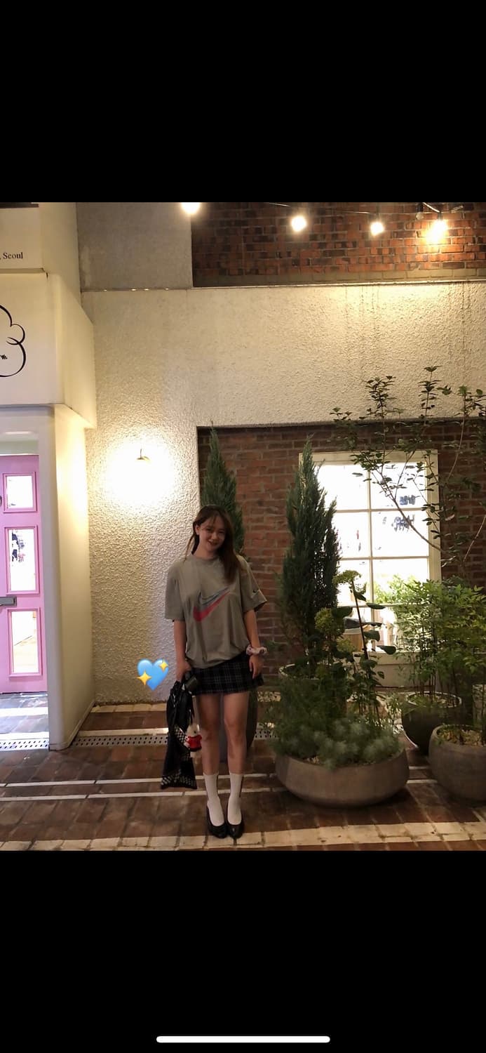블루 체크 미니스커트 상품이미지8