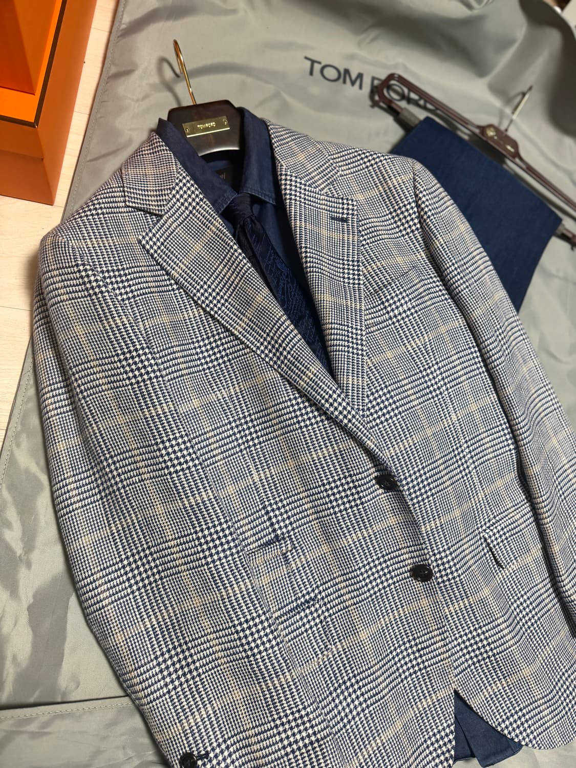 (명작,강추👍)브루넬로쿠치넬리 프린스웨일체크 블레이져 자켓 상품이미지3