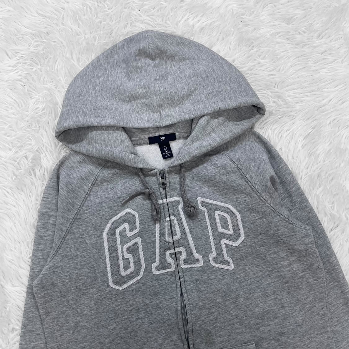 갭 Gap 스펠 로고 후드집업 그레이 상품이미지3