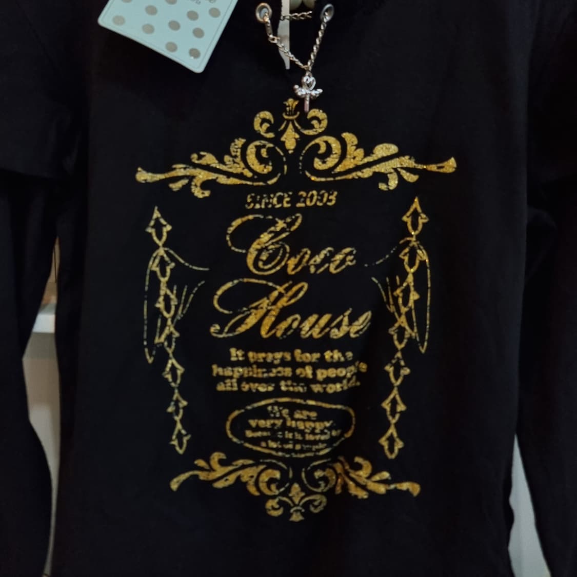 코코하우스 블랙 프린팅 긴팔 티셔츠 상품이미지4