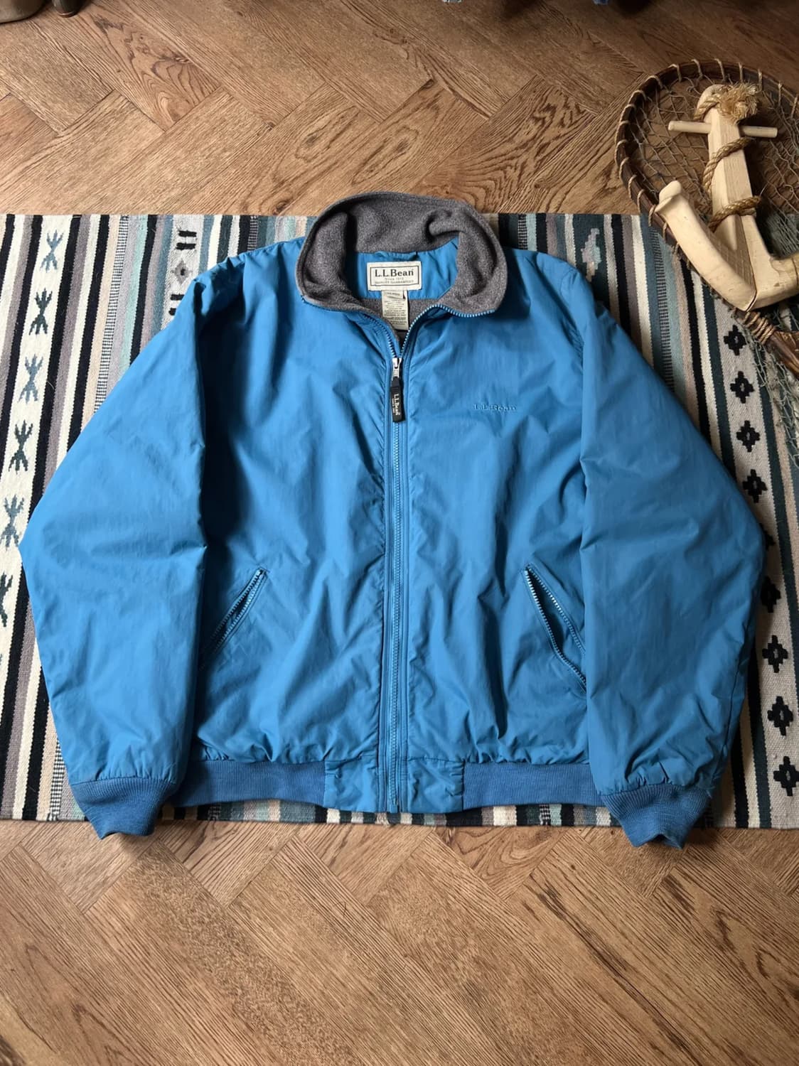 [M]엘엘빈 USA 빈티지블루 플리스 웜업 자켓 상품이미지1