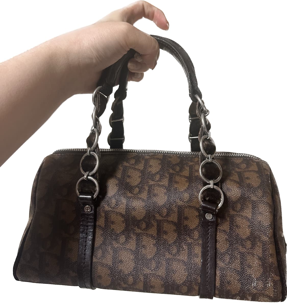 디올 오블리크 브라운 로맨틱 벨벳 숄더백 상품이미지1