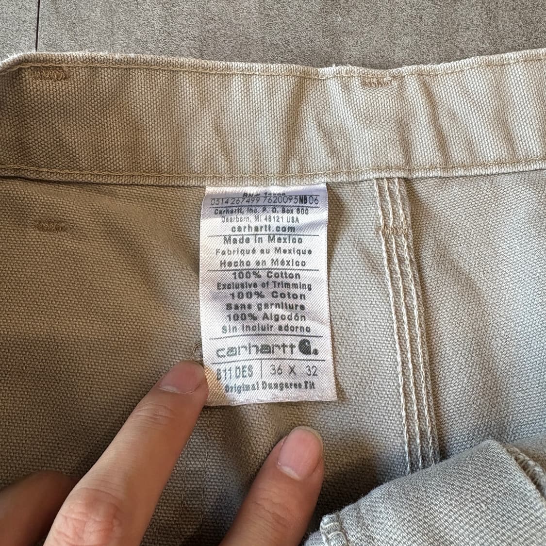 칼하트 정품 오리지널 라이트 그레이 카펜터 팬츠 상품이미지10