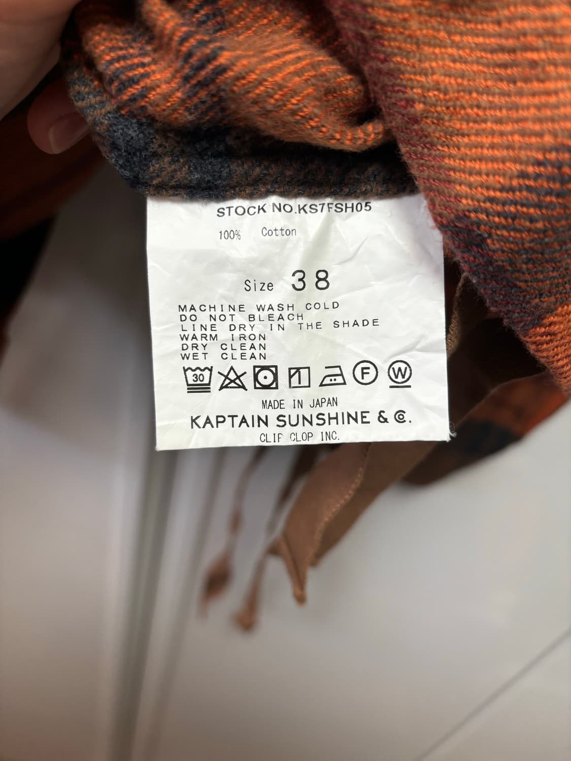 캡틴선샤인 노카라 스모크 오렌지 체크 상품이미지4