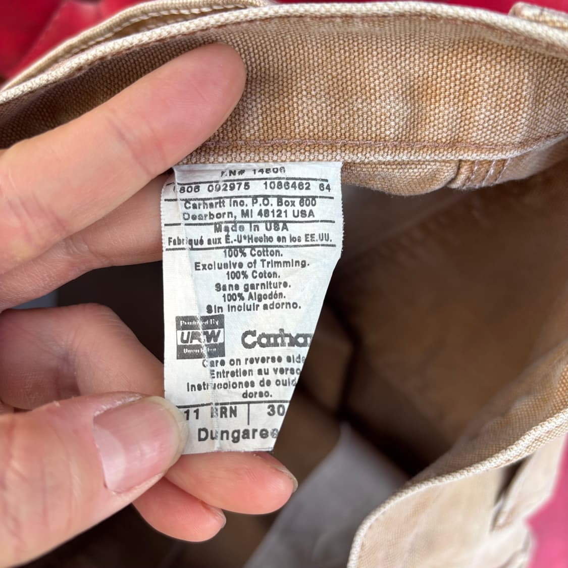미국 칼하트 덩가리 싱글니 카펜터 상품이미지10