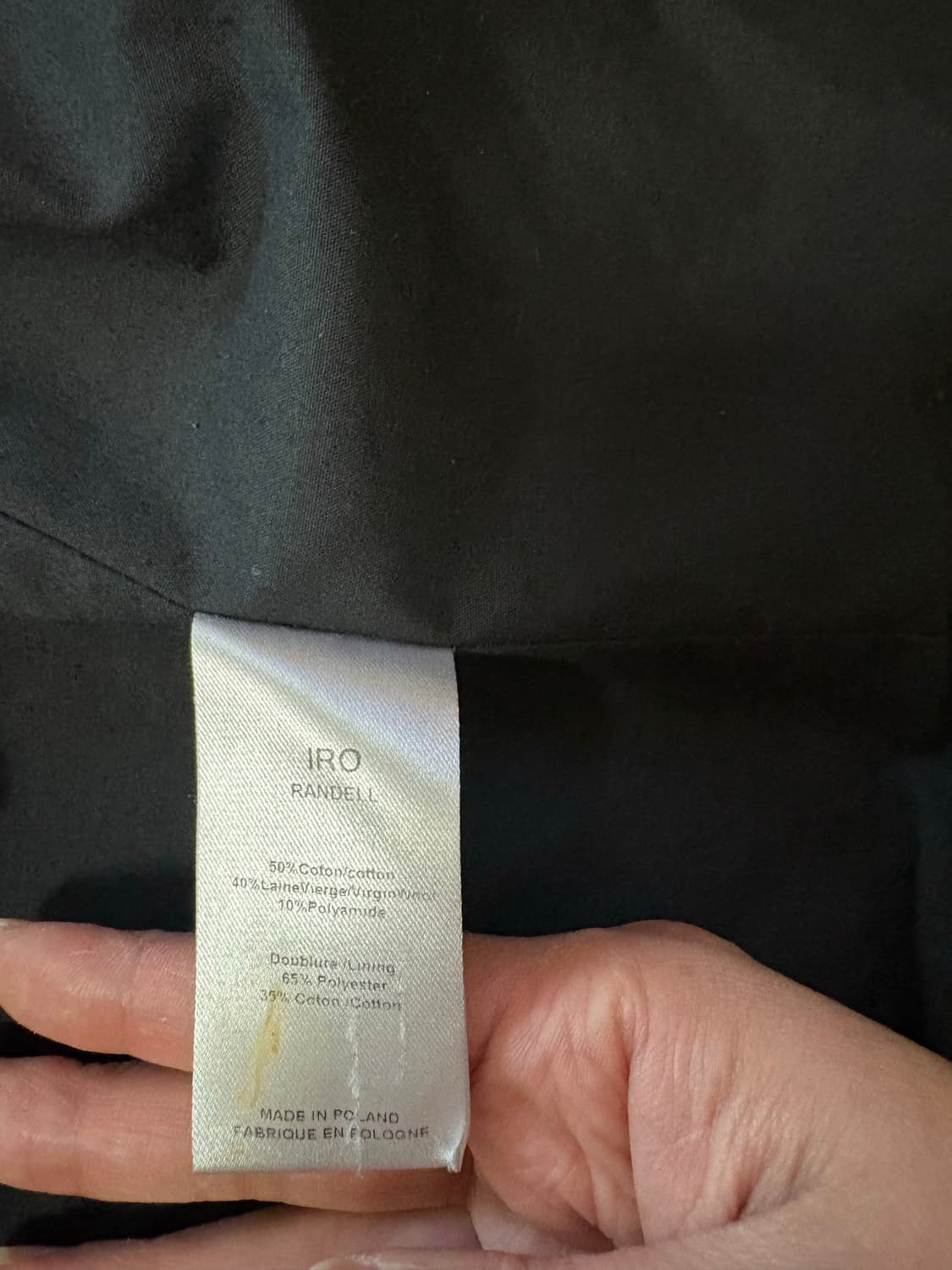 iro 블랙하프코트 상품이미지7